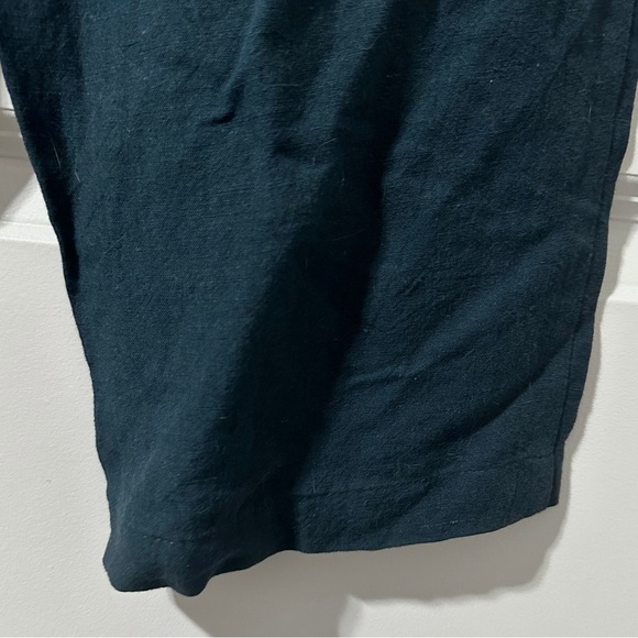 Vintage Eileen Fisher Dark Teal Linen‎ Blend Trousers Women’s Size Medium Boho - Picture 10 of 13